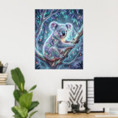 Hologram Koala Neon Canopy ポスター (ホームオフィス)