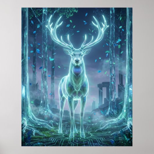 Hologram Stag Electric Forest ポスター (正面)