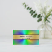 HOLOGRAMA PAPEL PERLA COLORIDO PROFESIONAL COLOR 名刺 (スタンド正面)