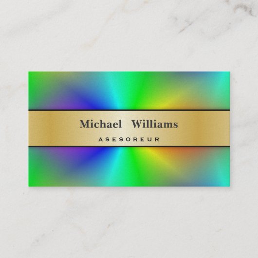 HOLOGRAMA PAPEL PERLA COLORIDO PROFESIONAL COLOR 名刺 (正面)