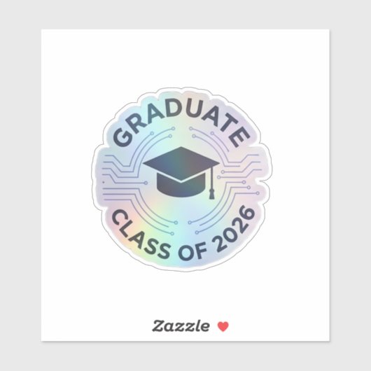 Holograph Futuristic Class Graduate Vinyl Sticker シール (シート)
