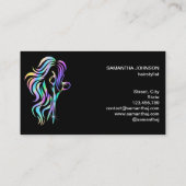 Holograph Hair stylist typography hair extension 名刺 (裏面)