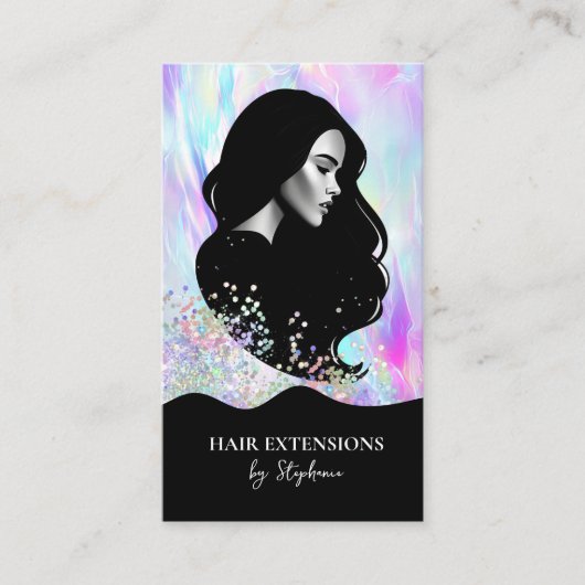 Holograph Luxury Hair Stylist Extensions Wig Photo 名刺 (正面)