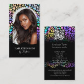 Holograph Luxury Hair Stylist Extensions Wig Photo 名刺 (正面/裏面)