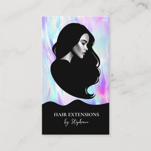 Holograph Luxury Hair Stylist Extensions Wig Photo 名刺 (正面)