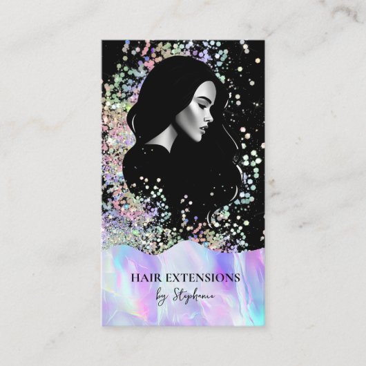Holograph Luxury Hair Stylist Extensions Wig Photo 名刺 (正面)