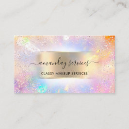 Holograph Shop Logo Makeup Artist QR Code  名刺