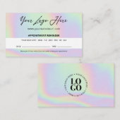 Holographicカスタムロゴアポイントメントリマインダカード 名刺 (正面/裏面)