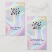 Holographicカッコいいミニマルモダン Your Logo 名刺 (正面/裏面)