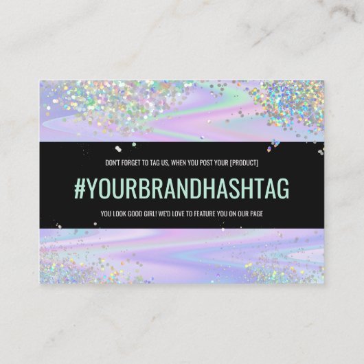 Holographicグリッターありがとうございます ロイヤリティカード (裏面)