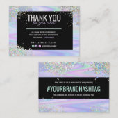 Holographicグリッターありがとうございます ロイヤリティカード (正面/裏面)