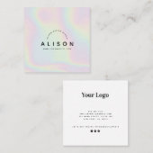 Holographicモダン名刺 スクエア名刺 (正面/裏面)