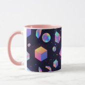 Holographic 3D Geometric Space Coffee Mug マグカップ (左)