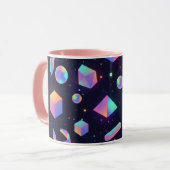 Holographic 3D Geometric Space Coffee Mug マグカップ (正面左)
