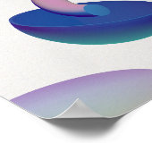 Holographic 80s Modern Futuristic Art ポスター (角)