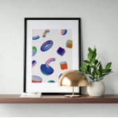 Holographic 80s Modern Futuristic Art ポスター