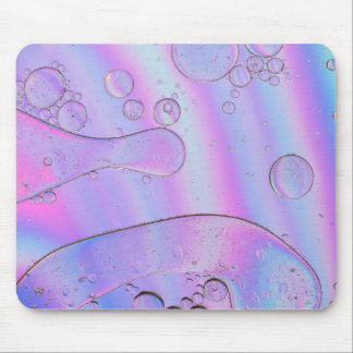 Holographic abstract background in pastel neon マウスパッド
