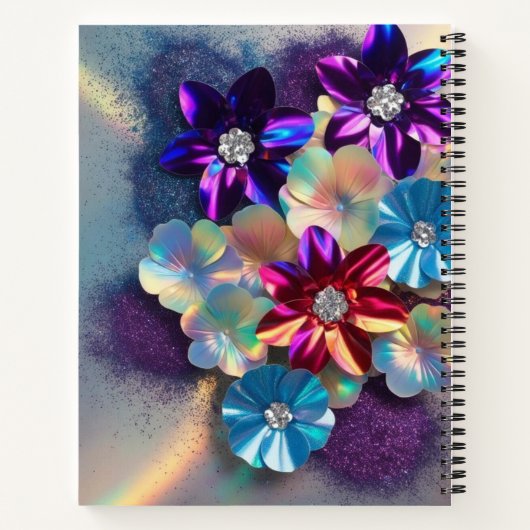 Holographic Bloom Sparkle Notebook ノートブック (裏面)