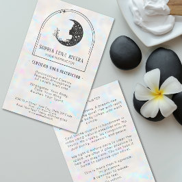 Holographic Boho Arch Celestial Crescent Moon チラシ