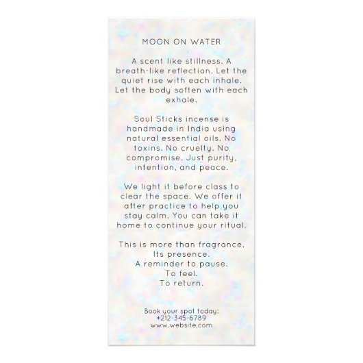 Holographic Boho Arch Celestial Crescent Moon ラックカード (裏面)