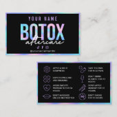 Holographic Botoxアフターケアカード 名刺 (正面/裏面)