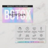 Holographic Botox Filler命令アフターケア 名刺 (正面/裏面)
