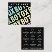 Holographic Botox Lip Filler命令アフターケア スクエア名刺 (正面/裏面)
