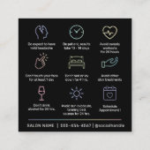 Holographic Botox Lip Filler命令アフターケア スクエア名刺 (裏面)