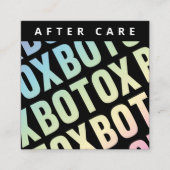 Holographic Botox Lip Filler命令アフターケア スクエア名刺 (正面)