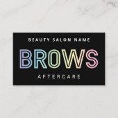 Holographic Brows AfterCare PMU Brow命令 名刺 (正面)