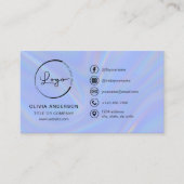 Holographic Business Logo Social Media 名刺 (正面)