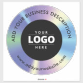 Holographic Business Logo Website Car Window Decal シール (シート)