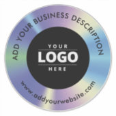 Holographic Business Logo Website Car Window Decal シール (正面)