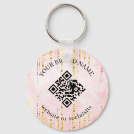 Holographic Custom Business QR Code Keychains キーホルダー