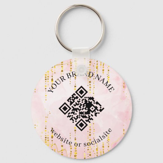 Holographic Custom Business QR Code Keychains キーホルダー (正面)