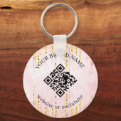 Holographic Custom Business QR Code Keychains キーホルダー (正面)