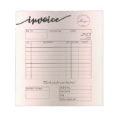 Holographic Custom Logo Bakery Invoice  ノートパッド (正面)