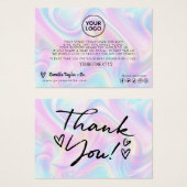 Holographic Customer Thank – ロゴの追加 (正面&裏面)