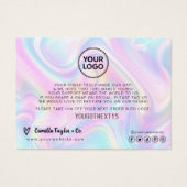 Holographic Customer Thank – ロゴの追加 (正面)