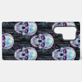 Holographic Cyber Skull Circuit Pattern Phone Case Samsung Galaxyケース (裏面横)