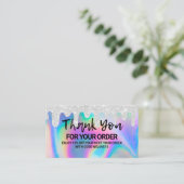 Holographic Dripエレガントインスタグラム 名刺 (スタンド正面)