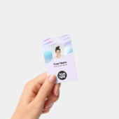 Holographic Employee Photo、バーコード、ロゴ、名前 バッジ (手持ち)