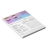 Holographic Eyelash Client Record Form ノートパッド (アングル)