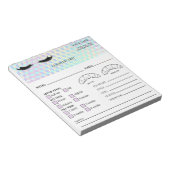 Holographic Eyelash Client Record Form ノートパッド (アングル)