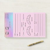 Holographic  Eyelash Client Record Form ポストイット (デスク)