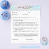 Holographic Eyelash Consent form チラシ (シングル)