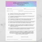 Holographic Eyelash Consent form チラシ (正面)
