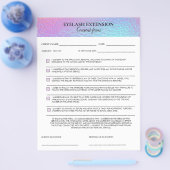 Holographic Eyelash Consent form チラシ (シングル)