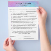 Holographic Eyelash Consent form チラシ (手)