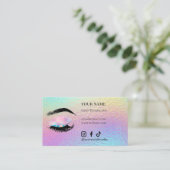 Holographic Eyelash Extensions Lash Aftercare 名刺 (スタンド正面)
